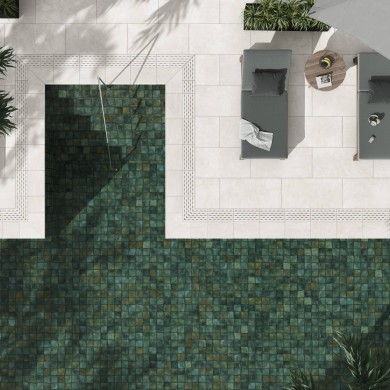 Carrelage Margelle piscine Talon L Cements Collection – SNOW
